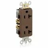 Leviton 16342 20A, 125V, Decora Plus Duplex Receptacle, Self Grounding, Brown - Pkg Qty 10 -Switches, Receptacles & Sensors Sales LEV 16342