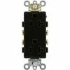 Leviton 16342-E 20A, 125V, Decora Plus Duplex Receptacle, Self Grounding, Black - Pkg Qty 10 -Switches, Receptacles & Sensors Sales LEV 16342 E