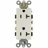Leviton 16342-W 20A, 125V, Decora Plus Duplex Receptacle, Self Grounding, White - Pkg Qty 10 -Switches, Receptacles & Sensors Sales LEV 16342 W