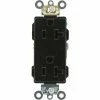 Leviton 16362-E 20a, 125v, Decora Plus Duplex Receptacle, Self Grounding, Black - Pkg Qty 10 -Switches, Receptacles & Sensors Sales LEV 16362 E