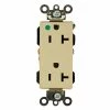Leviton 16362-Hgi 20a, 125v, Decora Plus Duplex Receptacle, Straight Blade, Ivory - Pkg Qty 10 -Switches, Receptacles & Sensors Sales LEV 16362 HGI