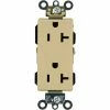 Leviton 16362-I 20a, 125v, Decora Plus Duplex Receptacle, Self Grounding, Ivory - Pkg Qty 10 1 Leviton 16362-I 20a, 125v, Decora Plus Duplex Receptacle, Self Grounding, Ivory - Pkg Qty 10 -Switches, Receptacles & Sensors Sales LEV 16362 I