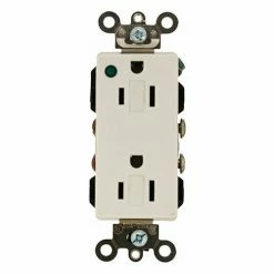 Leviton 16362-Plw 20a, 125v, Decora Plus Duplex Receptacle, White - Pkg Qty 10
