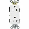 Leviton 16362-W 20a, 125v, Decora Plus Duplex Receptacle, Straight Blade, White - Pkg Qty 10 -Switches, Receptacles & Sensors Sales LEV 16362 W