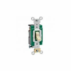 Leviton 3033-2i 30a, 120/277v, 3-Way Ac Quiet Switch, Self Grounding, Ivory - Pkg Qty 10