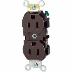 Leviton 5242 15A, 125V, Duplex Receptacle, Brown - Pkg Qty 10