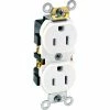 Leviton 5242-W 15A, 125V, Duplex Receptacle, White - Pkg Qty 10 -Switches, Receptacles & Sensors Sales LEV 5242 W