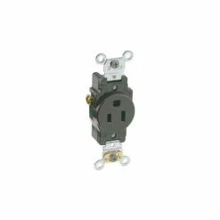 Leviton 5251 15A, 125V, Single Receptacle, Brown - Pkg Qty 10