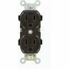 Leviton 5252 15A, 125V, Duplex Receptacle, Brown - Pkg Qty 10 -Switches, Receptacles & Sensors Sales LEV 5252