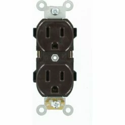 Leviton 5252 15A, 125V, Duplex Receptacle, Brown - Pkg Qty 10