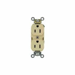 Leviton 5262-IGI 15A, 125V, Duplex Receptacle, Isolated Ground, Ivory - Pkg Qty 10