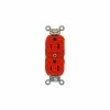 Leviton 5262-IGR 15A, 125V, Duplex Receptacle, Isolated Ground, Red - Pkg Qty 10 -Switches, Receptacles & Sensors Sales LEV 5262 IGR