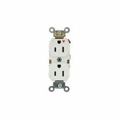 Leviton 5262-IGW 15A, 125V, Duplex Receptacle, Isolated Ground, White - Pkg Qty 10