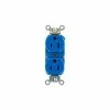 Leviton 5262-Sbu 15a, 125v, Duplex Receptacle, Self Grounding, Blue - Pkg Qty 10 -Switches, Receptacles & Sensors Sales LEV 5262 SBU