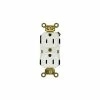 Leviton 5262-W 15a, 125v, Duplex Receptacle, Self Grounding, White - Pkg Qty 10 -Switches, Receptacles & Sensors Sales LEV 5262 W