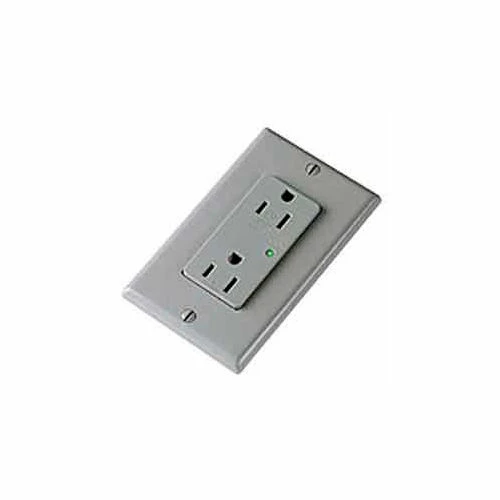 Leviton 5280-Gy 15a 125v Decora Duplex Receptacle, Self Grounding, Gray 3 Leviton 5280-Gy 15a 125v Decora Duplex Receptacle, Self Grounding, Gray