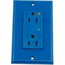 Leviton 5280-Igb 15a 125v Decora Duplex Receptacle, Iso Ground, Blue