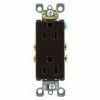 Leviton 5325-S 15A, 125V, Decora Duplex Receptacle, Self Grounding, Brown - Pkg Qty 10 -Switches, Receptacles & Sensors Sales LEV 5325 S