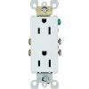 Leviton 5325-SW 15A, 125V, Decora Duplex Receptacle, Residential Grade, Self Grounding, White - Pkg Qty 10 -Switches, Receptacles & Sensors Sales LEV 5325 SW