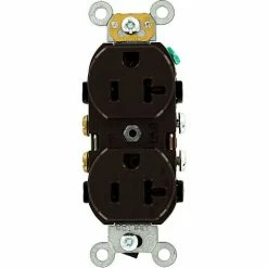 Leviton 5342 20a, 125v, Duplex Receptacle, Brown - Pkg Qty 10