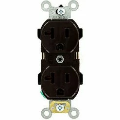 Leviton 5352 20A, 125V, Duplex Receptacle, Brown - Pkg Qty 10