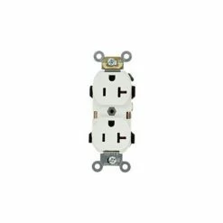 Leviton 5352-W 20A, 125V, Duplex Receptacle, White - Pkg Qty 10