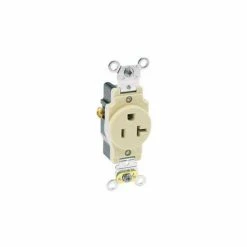 Leviton 5361 20a, 125v, Single Receptacle, Brown - Pkg Qty 10