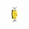 Leviton 5361-T 20a-125v Single Receptacle, Light Almond - Pkg Qty 10 -Switches, Receptacles & Sensors Sales LEV 5361 T