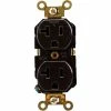 Leviton 5362 20a, 125v, Duplex Receptacle, Self Grounding, Brown - Pkg Qty 10 -Switches, Receptacles & Sensors Sales LEV 5362