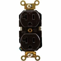 Leviton 5362 20a, 125v, Duplex Receptacle, Self Grounding, Brown - Pkg Qty 10