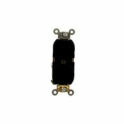 Leviton 5362-E Duplex Receptacle, Straight Blade, Black - Pkg Qty 10