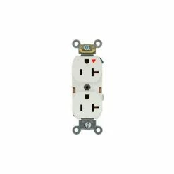 Leviton 5362-Igw 20a, 125v, Duplex Receptacle, Isolated Ground, White - Pkg Qty 10