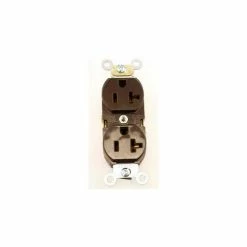 Leviton 5362-S Duplex Receptacle, Straight Blade, Brown - Pkg Qty 10