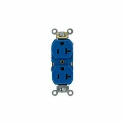 Leviton 5362-SBU 20A, 125V, Duplex Receptacle, Blue - Pkg Qty 10