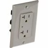 Leviton 5380-Gy Decora Duplex Surge Suppressor Receptacle Iso Ground, 20a, Gray