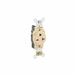Leviton 5462-Gy 20a, 250v, Duplex Receptacle, Gray - Pkg Qty 10