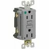 Leviton GFNT1-HFG 15A, 125V, SmartlockPro Slim Self-Test GFCI Receptacle, Hospital Grade, Gray -Switches, Receptacles & Sensors Sales LEV 7599 HFG