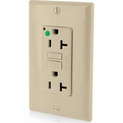 Leviton GFNT2-HGI 20A SmartlockPro Self-Test GFCI Recpt, Hospital Grade, Ivory
