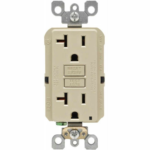 Leviton GFNT2-I 20A SmartlockPro Self-Test GFCI Duplex Recpt, Ind Light, Wire Leads, Ivory 3 Leviton GFNT2-I 20A SmartlockPro Self-Test GFCI Duplex Recpt, Ind Light, Wire Leads, Ivory