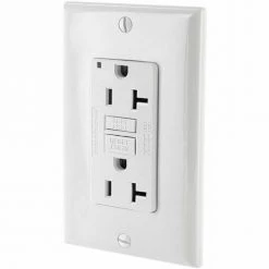 Leviton GFNT2-W 20A SmartlockPro Self-Test GFCI Duplex Recpt, Ind Light, Wire Leads, White