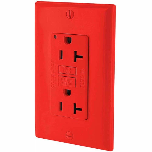 Leviton GFNT2-R 20A SmartlockPro Self-Test GFCI Duplex Recpt, Ind Light, Wire Leads, Red 3 Leviton GFNT2-R 20A SmartlockPro Self-Test GFCI Duplex Recpt, Ind Light, Wire Leads, Red