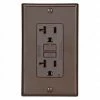 Leviton GFNT2 Self-Test SmartlockPro Slim GFCI Non-TR Receptacle, LED Indicator, 20A, Brown -Switches, Receptacles & Sensors Sales LEV 7899 W