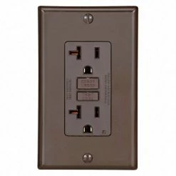 Leviton GFNT2 Self-Test SmartlockPro Slim GFCI Non-TR Receptacle, LED Indicator, 20A, Brown