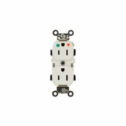 Leviton 8200-Igw 15a, 125v, Narrow Body Duplex Receptacle, White - Pkg Qty 10