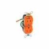 Leviton 8200-Lig 15a, 125v, Slim Body Duplex Receptacle, Orange - Pkg Qty 10 -Switches, Receptacles & Sensors Sales LEV 8200 LIG