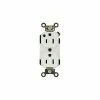 Leviton 8200-Plw 15a, 125v, Duplex Receptacle, Self Grounding, White - Pkg Qty 10 -Switches, Receptacles & Sensors Sales LEV 8200 PLW