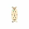 Leviton 8200-T Duplex Receptacle, Straight Blade, Self Grounding, Light Almond - Pkg Qty 10 -Switches, Receptacles & Sensors Sales LEV 8200 T