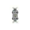 Leviton 8300-Gy 20a, 125v, Duplex Receptacle, Self Grounding, Gray - Pkg Qty 10
