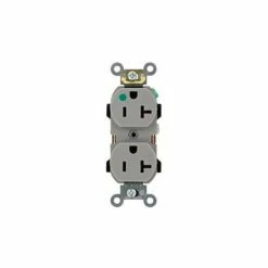 Leviton 8300-HGY 20A, 125V, Duplex Receptacle, Gray - Pkg Qty 10