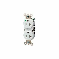Leviton 8300-Hlw 20a, 125v, Duplex Receptacle, White - Pkg Qty 10